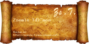 Zsemle Tímea névjegykártya